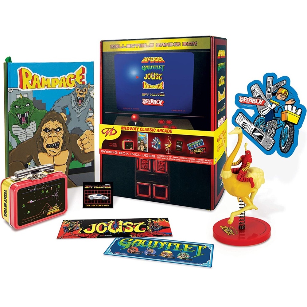 Midway Classic Retro Arcade Gaming Loot Box Includes 7 Unique Collectibles